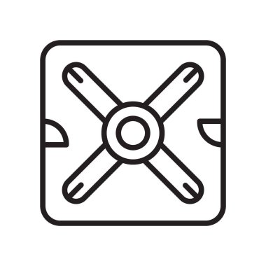 Beyaz arka plan üzerinde pervane sı izole pervane simge vektör