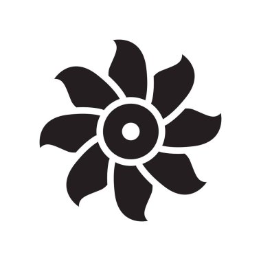 Çiçek simge vektör işareti ve beyaz arka plan üzerinde izole sembolü,