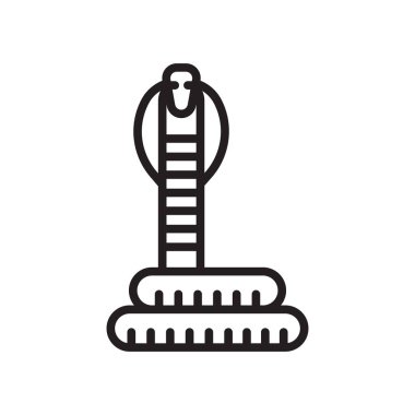 Kobra simge vektör işareti ve beyaz arka plan üzerinde izole sembolü, 