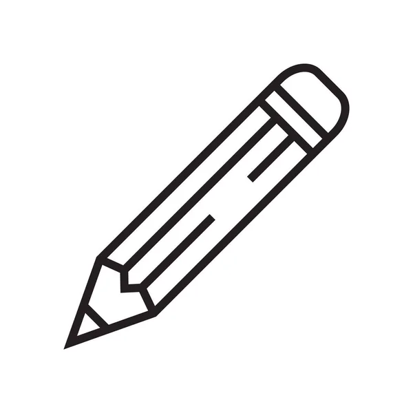Icono de lápiz signo vectorial y símbolo aislado sobre fondo blanco, concepto de logotipo de lápiz — Archivo Imágenes Vectoriales