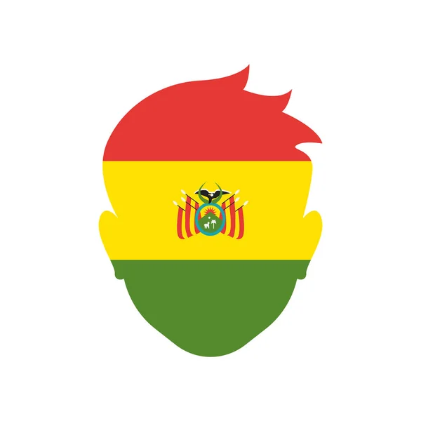 Bolívia ícone vetor sinal e símbolo isolado no fundo branco — Vetor de Stock