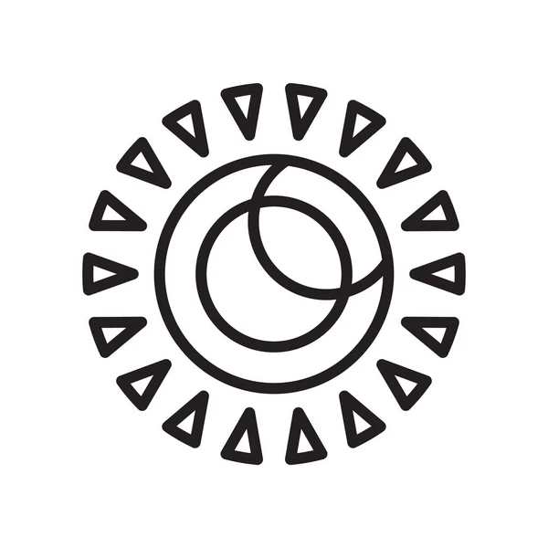 Sun icon vector tecken och symbol isolerad på vit bakgrund, Su — Stock vektor