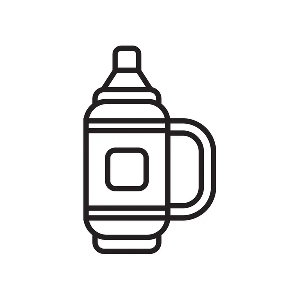 热水瓶图标矢量符号和符号隔离在白色背景上, 热水瓶徽标概念 — 图库矢量图片