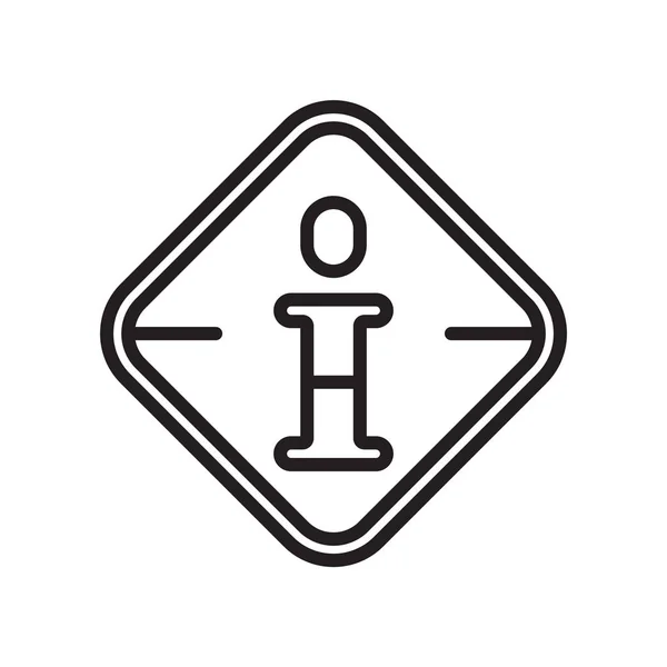 Sinal de vetor ícone de informação e símbolo isolado no fundo branco, conceito de logotipo de informação — Vetor de Stock