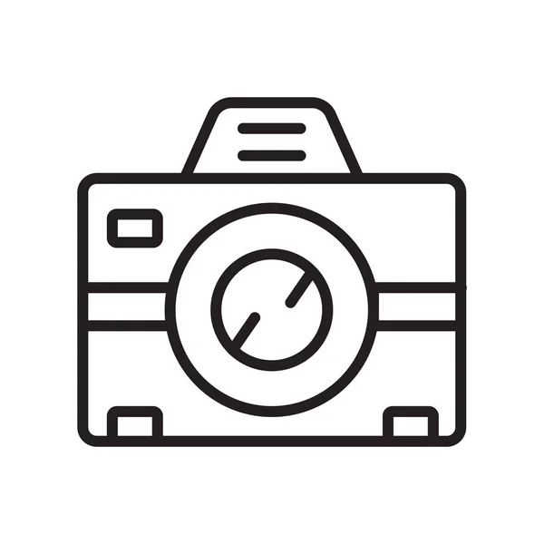 Vetor de ícone de fotografia isolado no fundo branco, Fotografia — Vetor de Stock