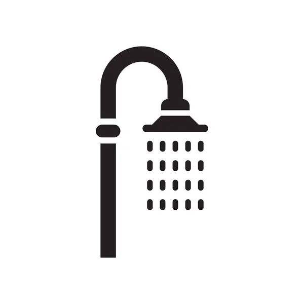 Icône de douche signe vectoriel et symbole isolé sur fond blanc , — Image vectorielle