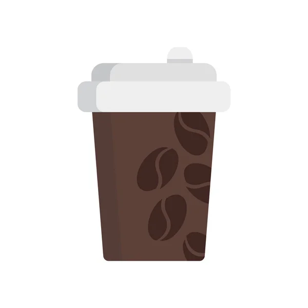 Tazza di caffè icona segno vettoriale e simbolo isolato su sfondo bianco — Vettoriale Stock