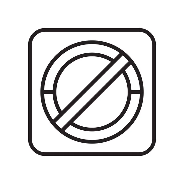 Символ вектора сигнала запрета и символ изолированы на белом фоне, концепция логотипа сигнала запрета — стоковый вектор