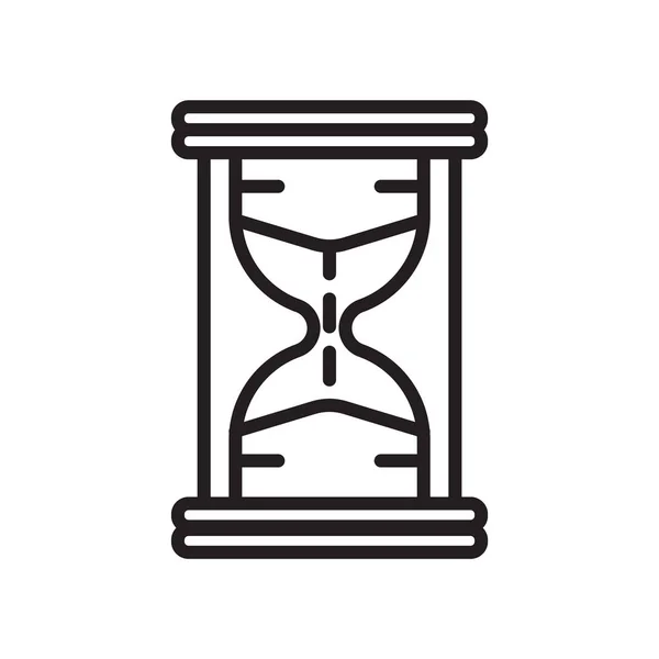 Signo de vector de icono de reloj de arena y símbolo aislado sobre fondo blanco, concepto de logotipo de reloj de arena — Vector de stock