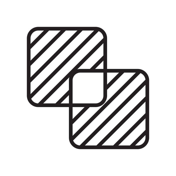 Исключить знак вектора значка и символ изолированы на белом фоне, исключить концепцию логотипа
