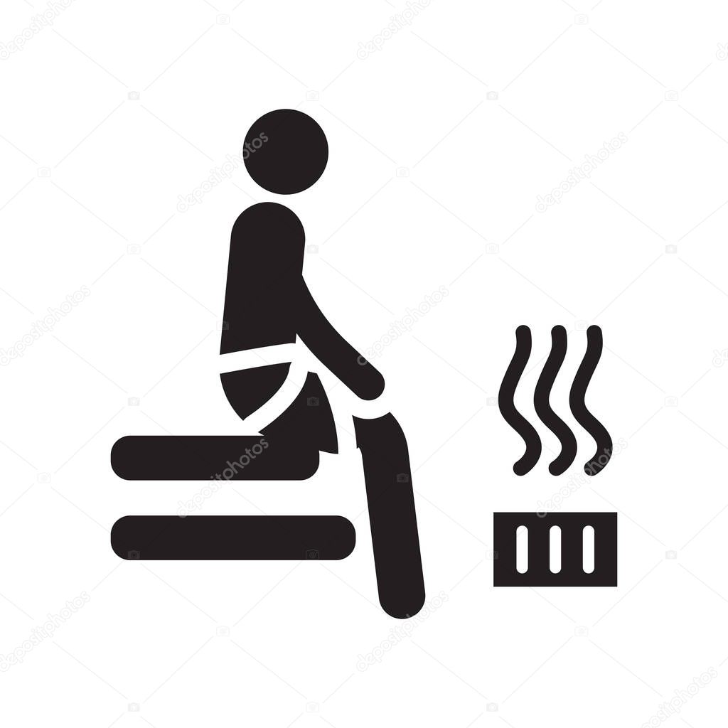 Sauna icon vector isolated on white background for your web and mobile app design, Sauna logo concept
