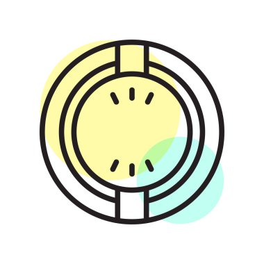 Rozet simge vektör işareti ve beyaz arka plan üzerinde izole sembolü, 