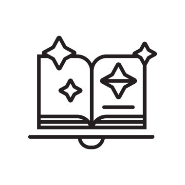 Spellbook simge vektör işareti ve beyaz arka plan üzerinde Spellbook logo kavramı izole sembolü