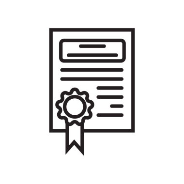 Diploma simge vektör işareti ve beyaz arka plan üzerinde Diploma logo kavramı izole sembolü