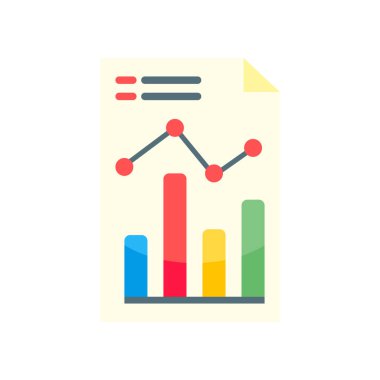 Analytics simge vektör işareti ve üzerinde beyaz backgrou izole sembolü