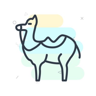 Deve simge vektör işareti ve beyaz arka plan üzerinde izole sembolü, 