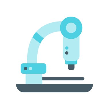 Mikroskop simge vektör işareti ve üzerinde beyaz backgro izole sembolü