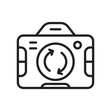 Döndürme simgesini vektör izole beyaz arka plan, döndürme işareti, l