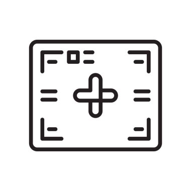 Beyaz arka plan üzerinde izole vizör simge vektör vizör 