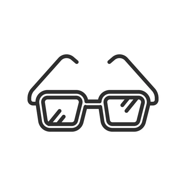 Négyzet alakú szemüveget ikon vektor jel és szimbólum elszigetelt fehér bac — Stock Vector