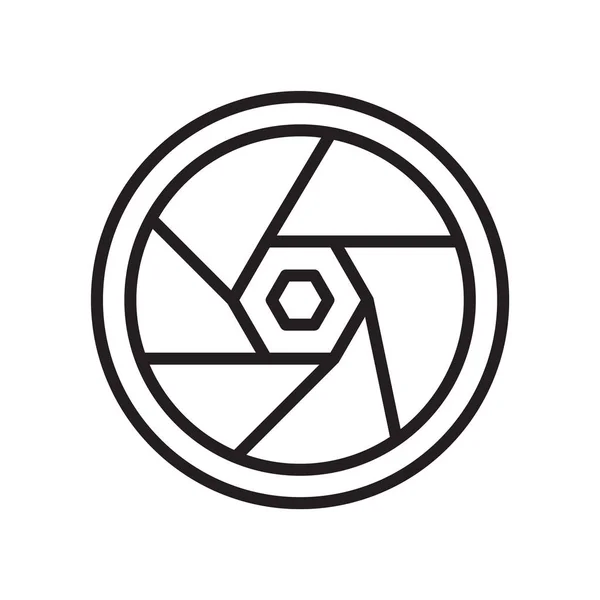 Signo de vector de icono de diafragma y símbolo aislado sobre fondo blanco, concepto de logotipo de diafragma — Vector de stock