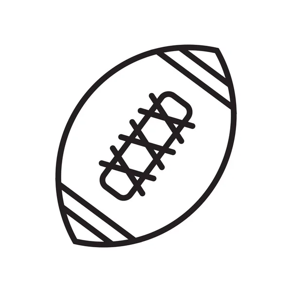 American Football Ikone Vektor Zeichen und Symbol isoliert auf weißem Hintergrund, American Football Logo Konzept — Stockvektor