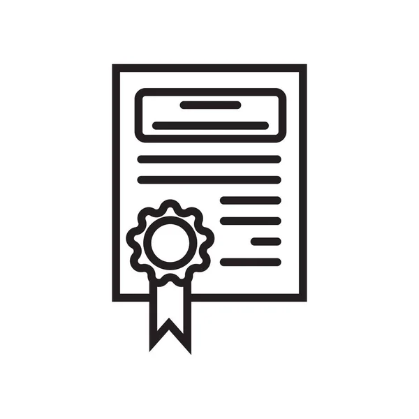 Diploma ícone vetor sinal e símbolo isolado no fundo branco, Diploma logotipo conceito — Vetor de Stock