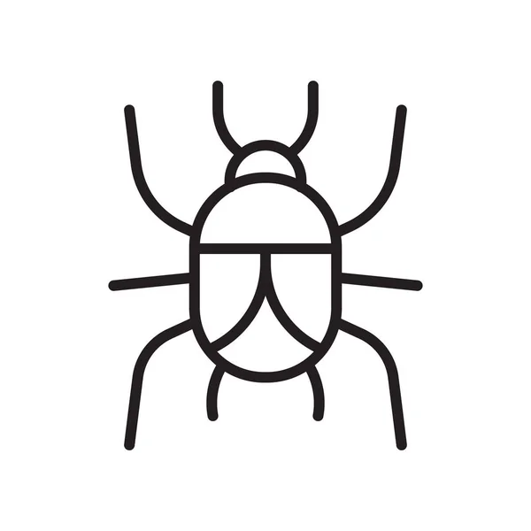 Sinal vetor ícone do besouro e símbolo isolado no fundo branco , —  Vetores de Stock