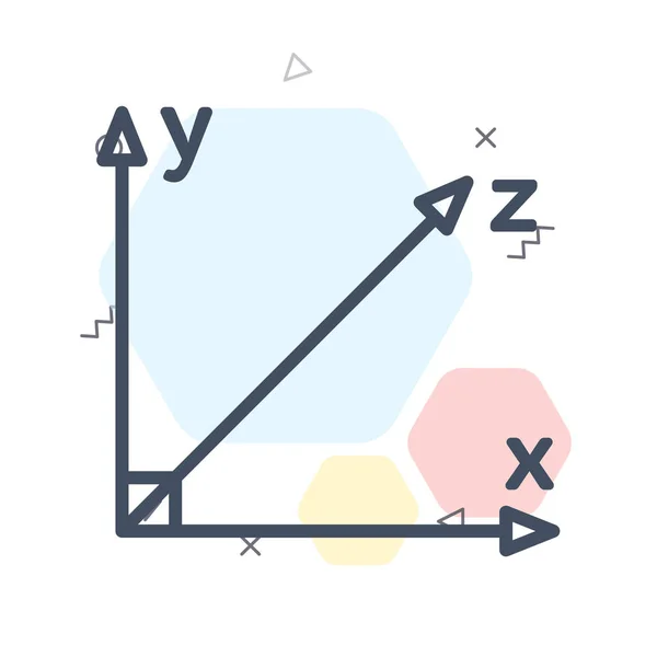 Icône de l'axe signe vectoriel et symbole isolé sur fond blanc, A — Image vectorielle