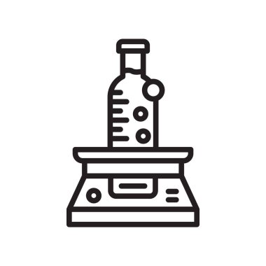 Ölçek simge vektör izole beyaz arka plan, Ölçek işareti, lin