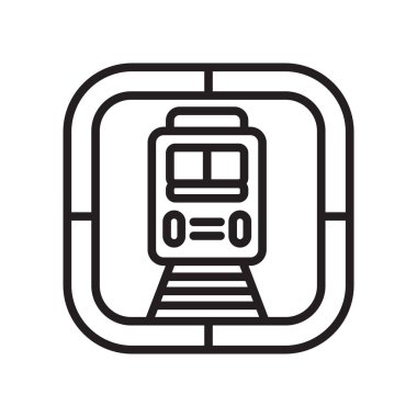 Tren simge vektör işareti ve beyaz arka plan üzerinde tren logo kavramı izole sembolü