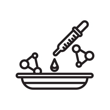 Damlalık simgesini vektör beyaz arka plan üzerinde damlalık işareti izole ,