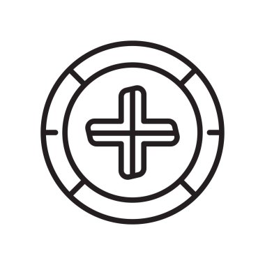 Bir kare simge vektör işaret sinyaline cross ve izole üzerinde beyaz arka plan sembol artı bir kare logo kavramı sinyalin çapraz