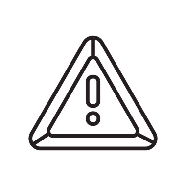 Uyarı simge vektör işareti ve beyaz arka plan üzerinde uyarı logo kavramı izole sembolü