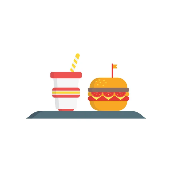 Fastfood pictogram vector teken en symbool op witte CHTERGRO geïsoleerd — Stockvector