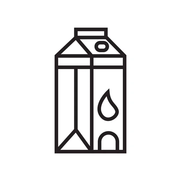 Signo de vector de icono de leche y símbolo aislado sobre fondo blanco, concepto de logotipo de leche — Vector de stock