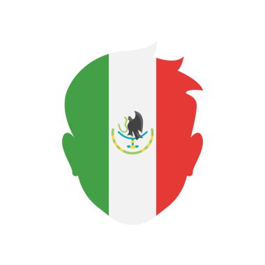 Meksika simge vektör işareti ve beyaz arka plan üzerinde izole sembolü,