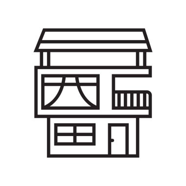 House simge vektör işareti ve beyaz arka plan üzerinde ev logo kavramı izole sembolü