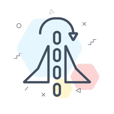 Ayna simge vektör işareti ve beyaz arka plan üzerinde izole sembolü,