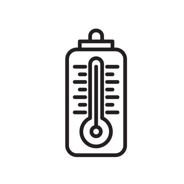 Thermometer pictogram vector geïsoleerd op een witte achtergrond, Thermomete — Stockvector