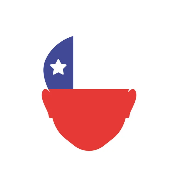 Chile ícone vetor sinal e símbolo isolado no fundo branco , — Vetor de Stock