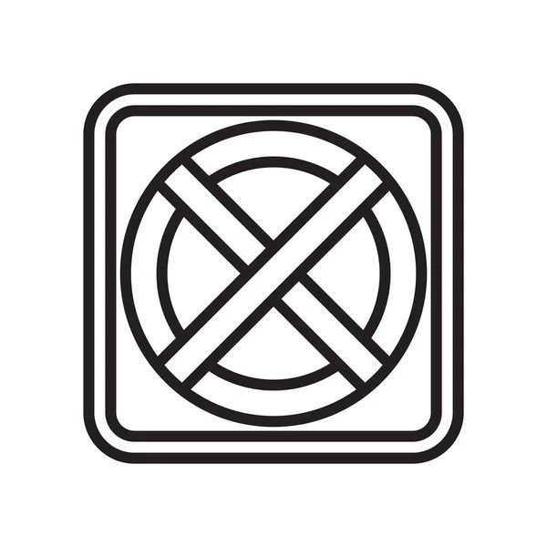 Sin icono de parada signo vectorial y símbolo aislado sobre fondo blanco, concepto de logotipo de parada — Vector de stock
