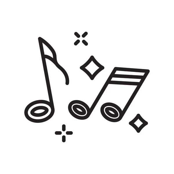 Muziek Opmerking pictogram vector geïsoleerd op een witte achtergrond, muziek Opmerking — Stockvector