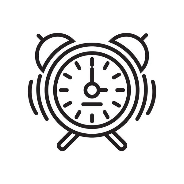 Icône de réveil signe vectoriel et symbole isolé sur fond blanc, concept de logo de réveil — Image vectorielle