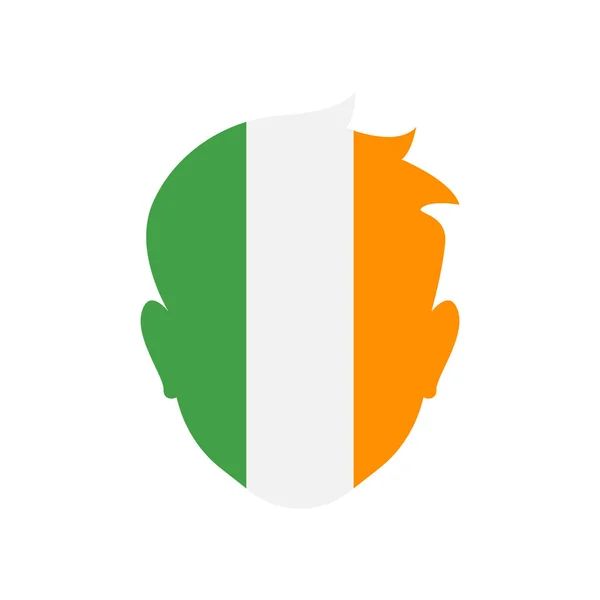 Irlande icône vecteur signe et symbole isolé sur fond blanc — Image vectorielle