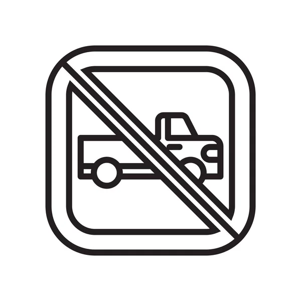 Icône de camion de livraison signe vectoriel et symbole isolé sur fond blanc, concept de logo de camion de livraison — Image vectorielle