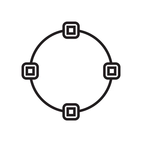 Ovales Symbol Vektorzeichen und Symbol isoliert auf weißem Hintergrund, ovales Logo-Konzept — Stockvektor