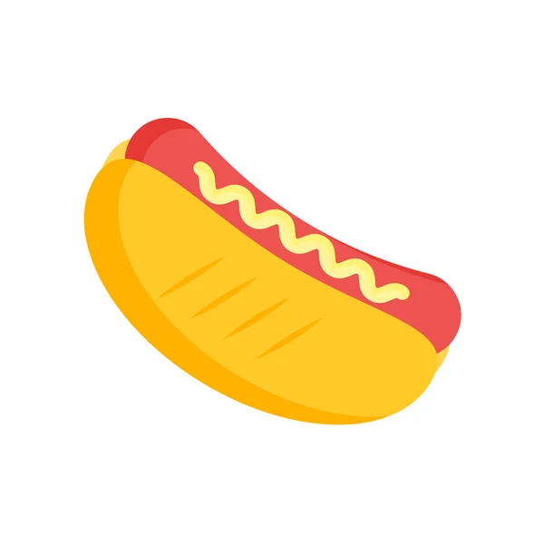 Hot dog pictogram vector teken en symbool geïsoleerd op witte achtergrond — Stockvector