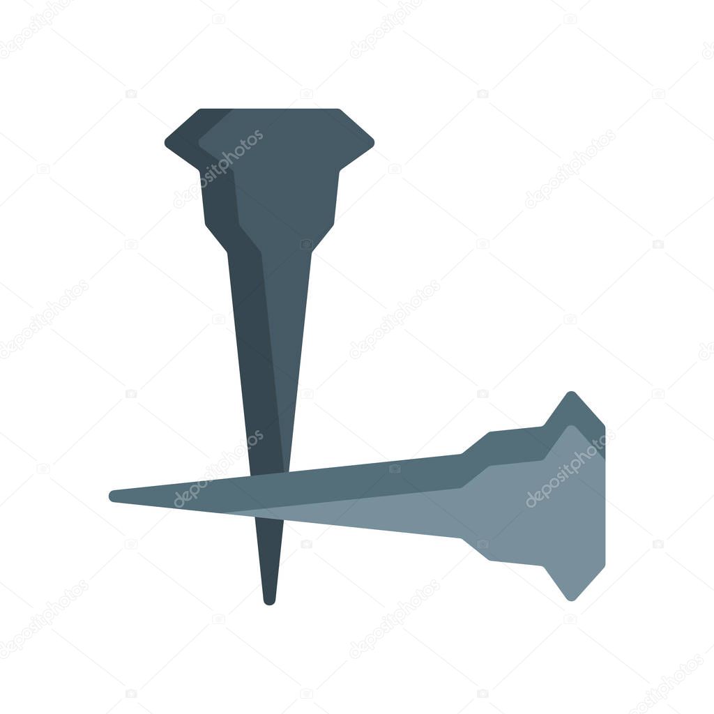 Nail icon vector isolated on white background for your web and mobile app design, Nail logo concept