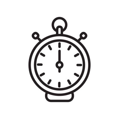 Kronometre simge vektör işareti ve beyaz arka plan üzerinde kronometre logo kavramı izole sembolü